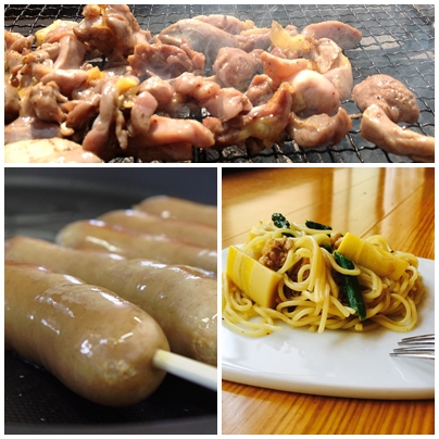 もも焼きソーセージ塩焼きそば